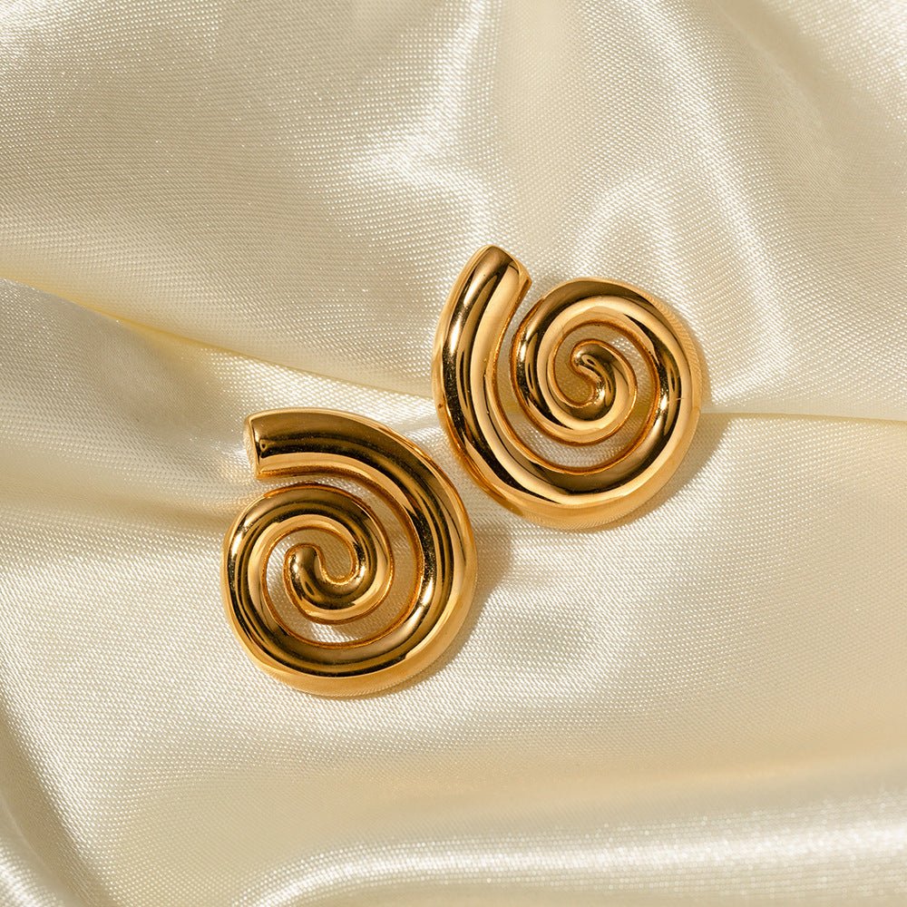 Valeria ~ Antique Mexican Spiral Earrings - BIANCA     BOUTIQUE