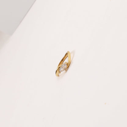 angel Eye Zircon Ring ladies gold