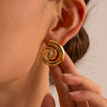 Valeria ~ Antique Mexican Spiral Earrings - BIANCA     BOUTIQUE