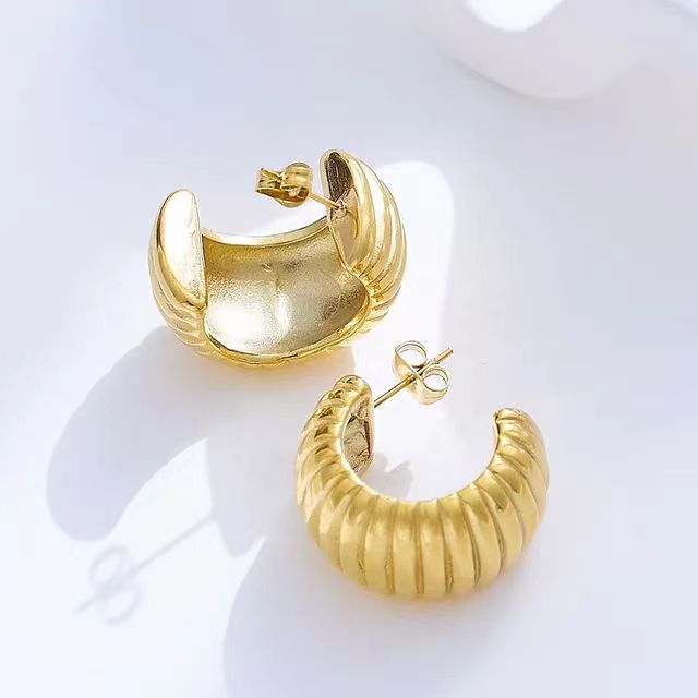 Gold Stripes Earrings