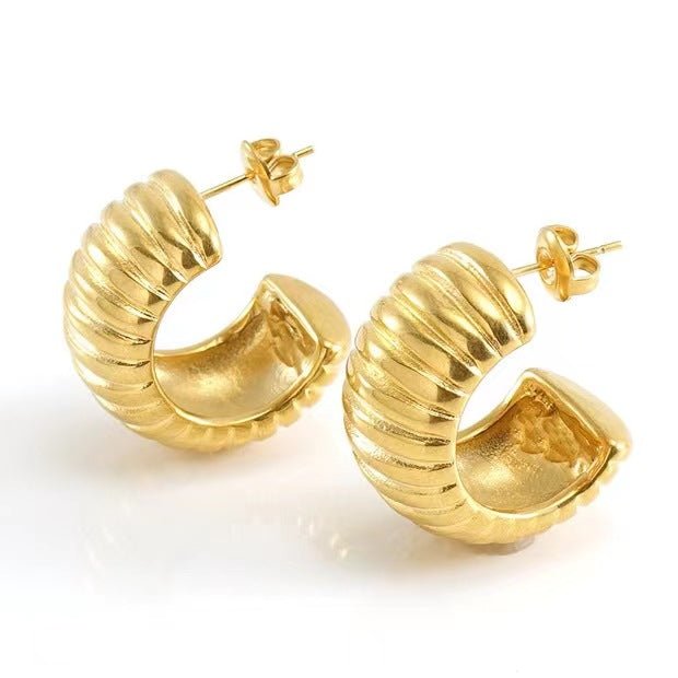 Gold Stripes Earrings