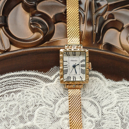 Milen ~ Rectangular Vintage Watch - BIANCA     BOUTIQUE