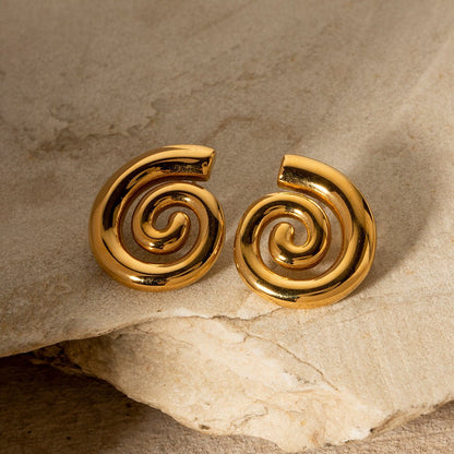 Valeria ~ Antique Mexican Spiral Earrings - BIANCA     BOUTIQUE