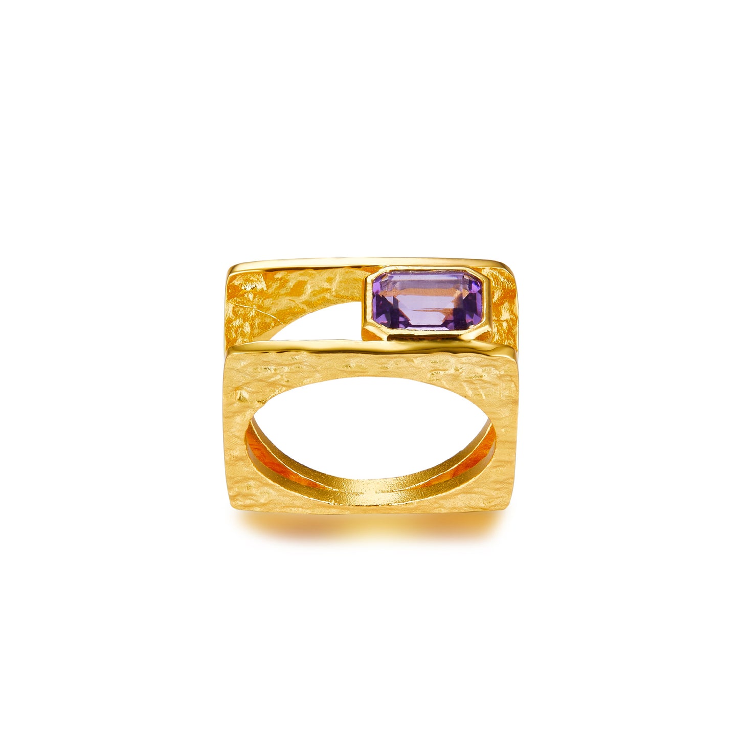 gold amethyst ring