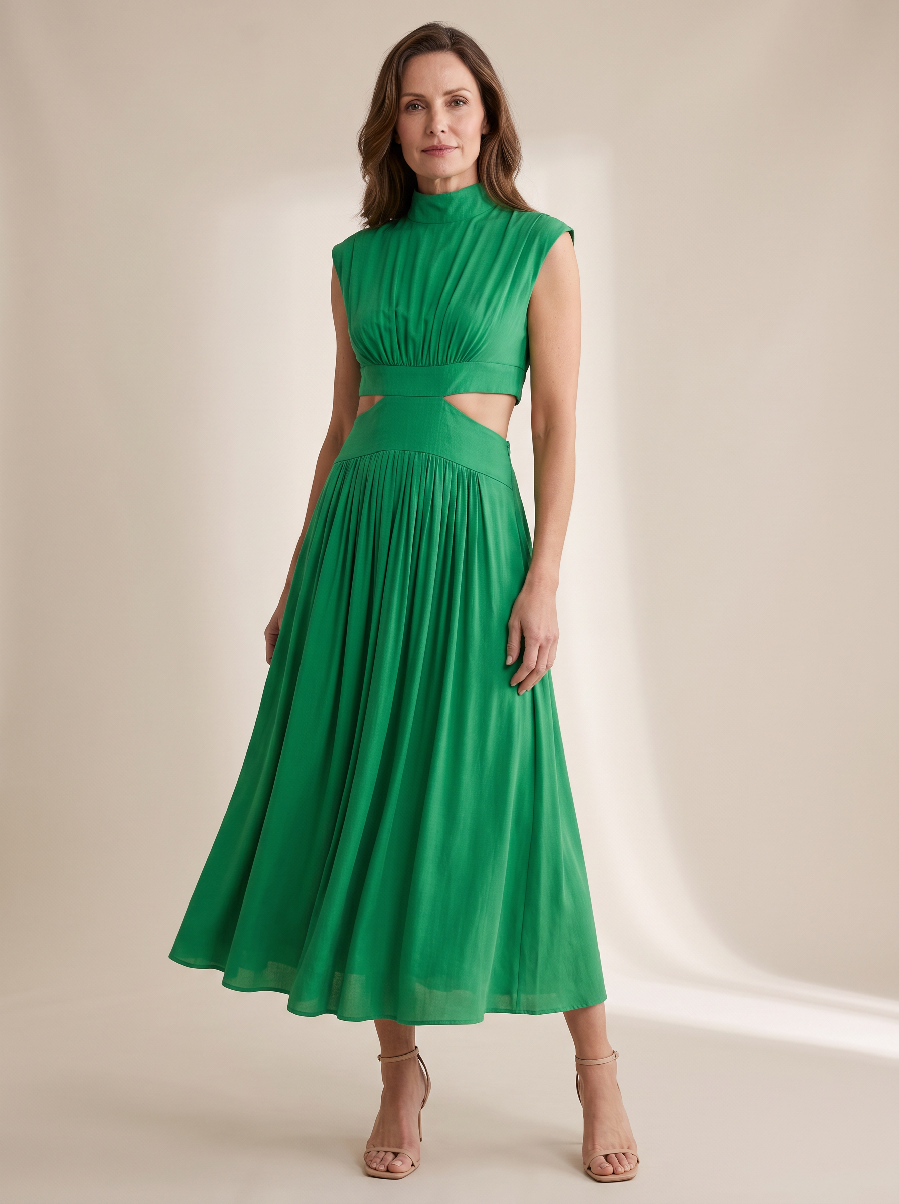 Riviera Pleated Midi Dress