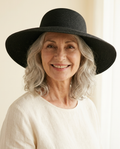Alassio Wide-Brim Sun Hat worn by a model