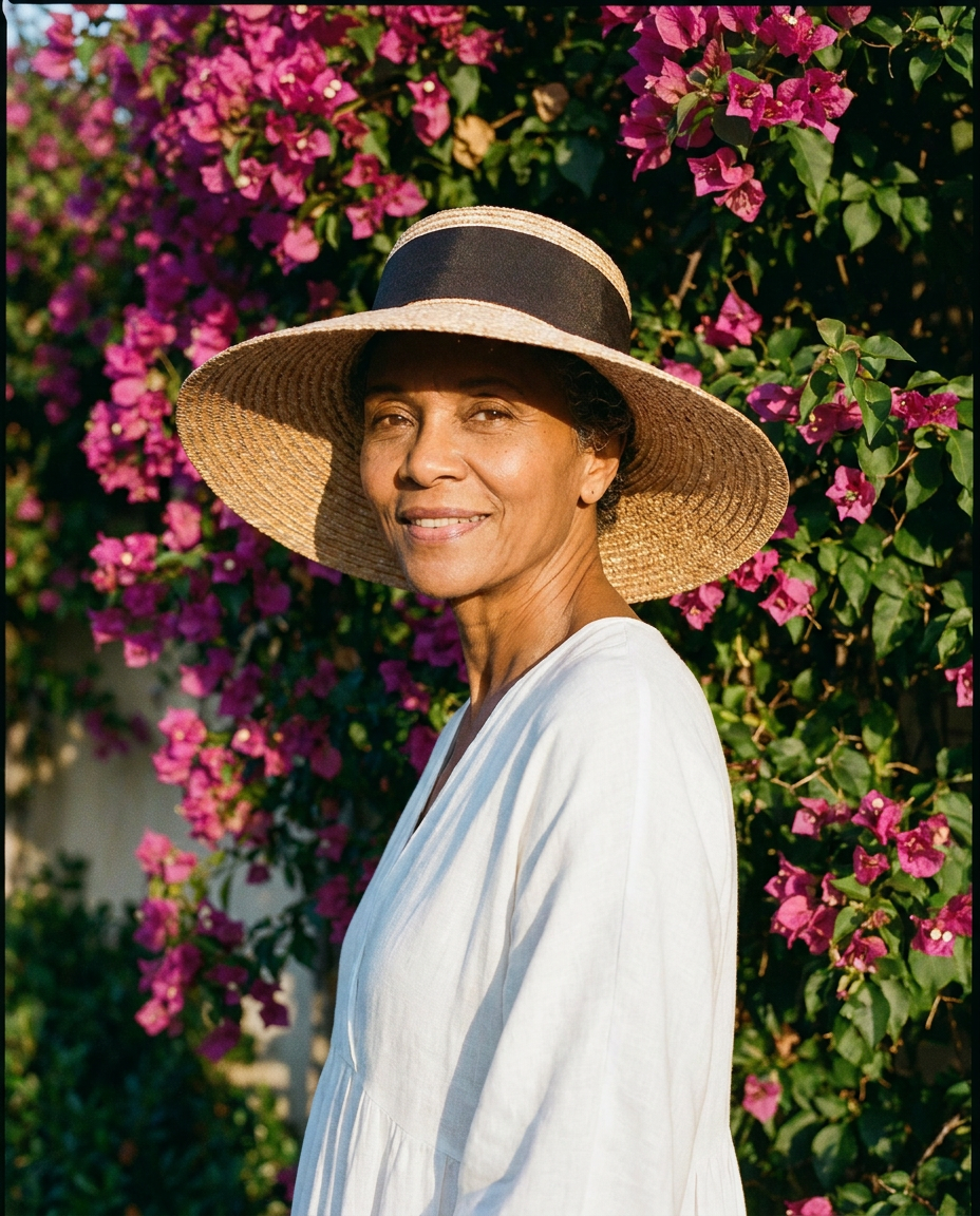 Positano Ribbon Straw Hat lifestyle