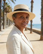Cannes Flat-Top Straw Hat lifestyle