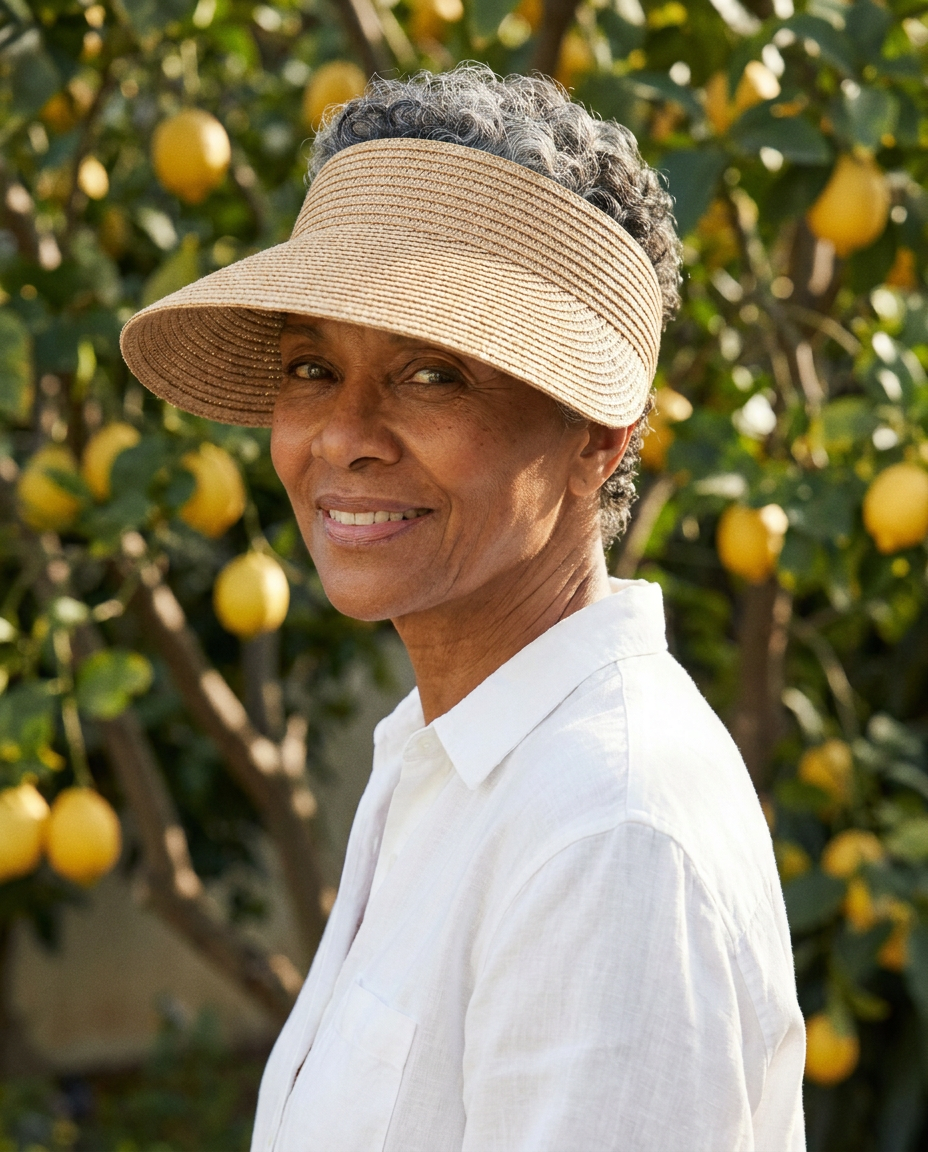 Amalfi Woven Sun Visor lifestyle