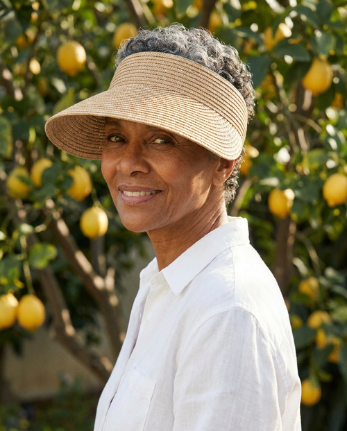 Amalfi Woven Sun Visor lifestyle